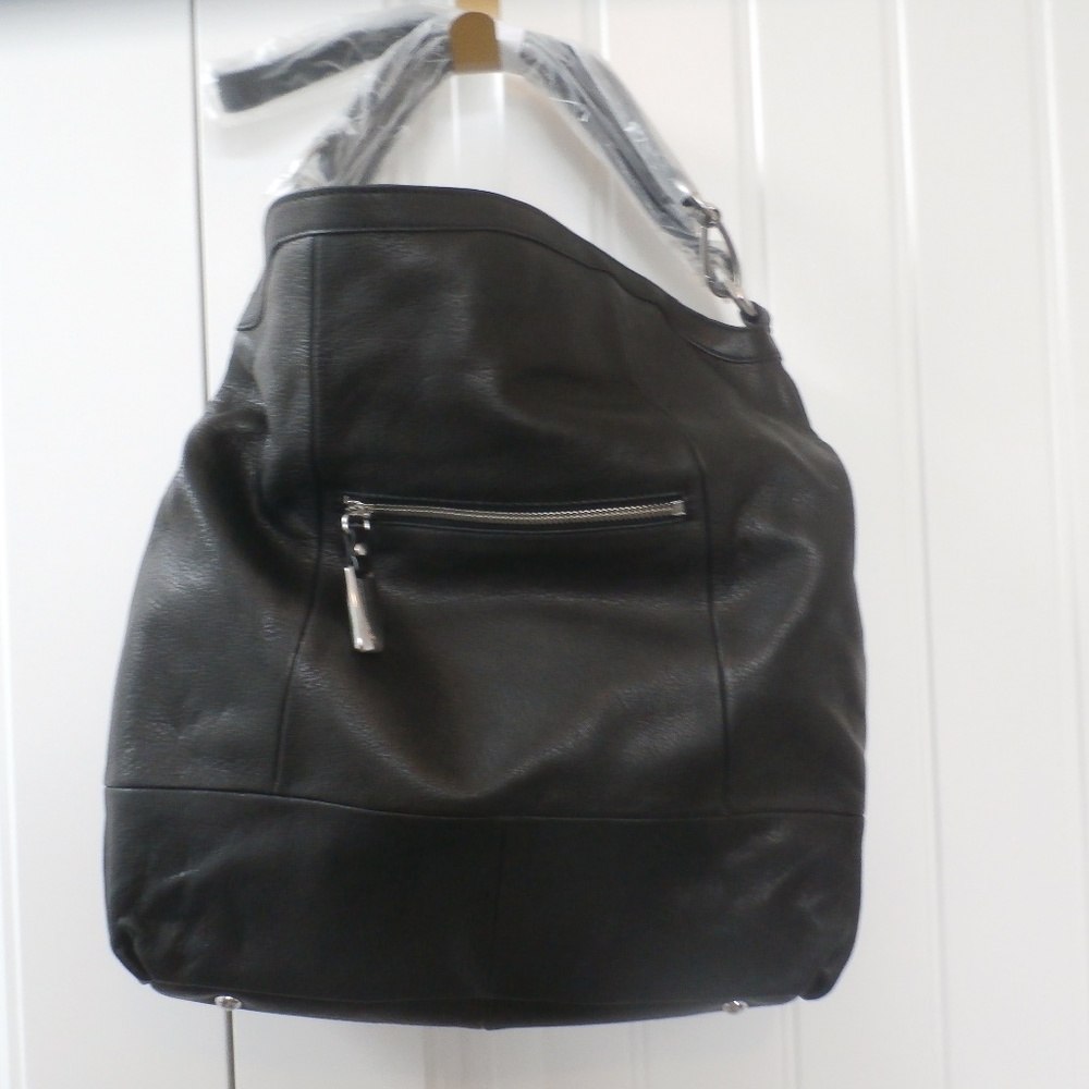B. Makowsky Black Soft  Leather Hobo